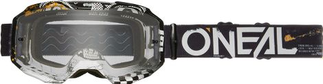 O'Neal B-10 Attack Goggle Black/White Clear Lens