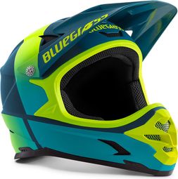 Blugrass Intox Full Face Helmet Petrol Blue / Fluo Yellow 2021