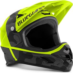 Blugrass Intox Full Face Helmet Fluo Yellow / Matte Camo 2021