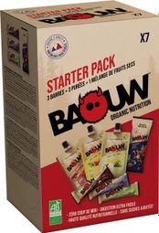 Starter Pack BAOUW (3 Barres Énergétiques + 3 Purées Énergétiques + 1 Mélange de Fruits Secs)