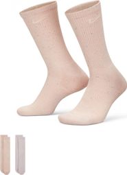 Nike Everyday Plus Pink Unisex Socks (x2)