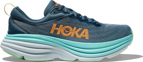 Chaussures Running Hoka One One Bondi 8 Bleu Orange Homme