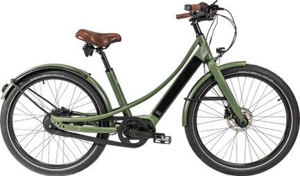 Vélo de Ville Électrique Reine Bike Cadre Bas Connecté Enviolo City CT 504Wh 26'' Vert Khaki 2022