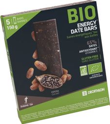 Barres énergétiques Bio Decathlon Nutrition Dattes Cacao 5x30g