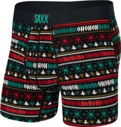 Boxer Saxx Ultra Soft Brief Fly Holiday Sweater Schwarz