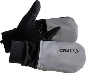 CRAFT Hybrid Weather Warm Silver Running Gloves
