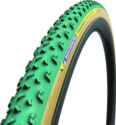 Boyau Cyclocross Michelin Power Cyclocross Mud Tubular 700 mm HD Bead To Bead Protection Latex Vert