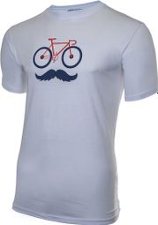 T-Shirt Manches Courtes Rubb'r Moustache Blanc