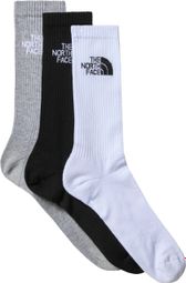 The North Face Multi Sport Unisex Mid-Calf Socks Grey/White/Black (3 Pairs)