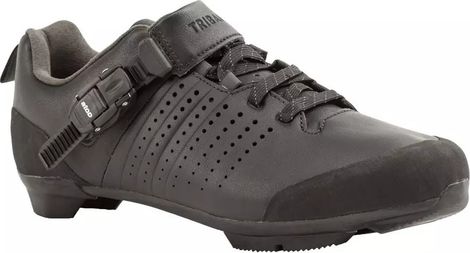 Triban 520 Leather Laces and SPD Buckle Touring Road Bike Shoes Black