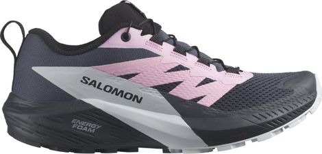 Salomon Sense Ride 5 Grey Pink Women's Trail Shoes