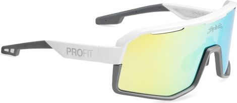 Spiuk Profit V3 Gafas de sol unisex Blanco/Gris - Lentes amarillas