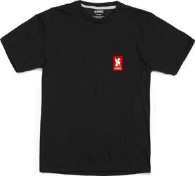 T-shirt manica corta verticale cromata Nera / Rossa