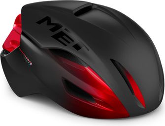 MET Manta Mips Aero Helm Schwarz / Metallic Rot Matt / Glanz