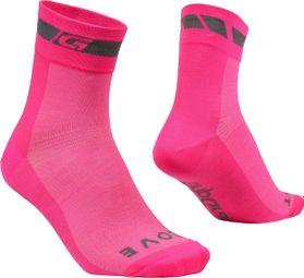 GripGrab Hi-Vis Regular Cut Socks Pink
