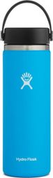 Botella Hydro Flask de boca ancha con tapón flexible 591 ml Azul