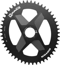 Oval Rotor Q-Ring Direct Mount Black Chainring