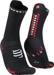 Pair of Compressport Pro Racing Socks v4.0 Run High Black / Red