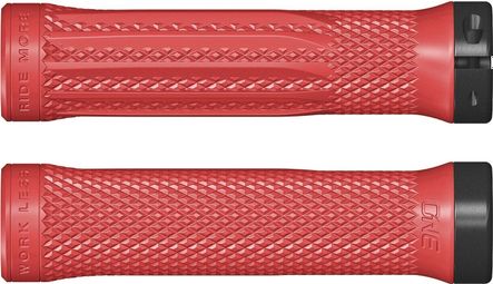 Pair of Red OneUp Lock-On Grips