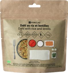 Repas lyophilisé végétarien FORCLAZ Dahl riz/lentilles BIO 110 g