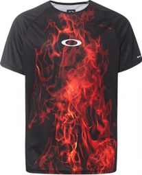Oakley VTT Jersey Flames Noir / Rouge