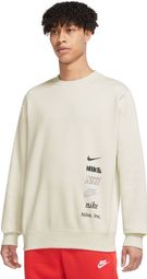 Nike Club Fleece Plus Long Sleeve Top White