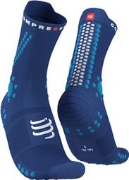 Paire de Chaussettes Compressport Pro Racing Socks v4.0 Trail Bleu