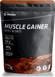 Poudre Whey Muscle Gainer Decathlon Nutrition Chocolat/Avoine 1,5kg