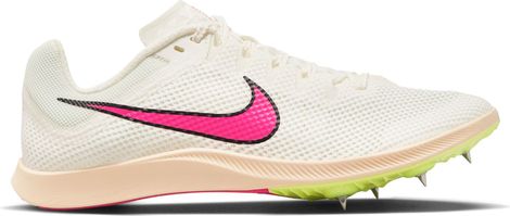 Chaussures d'Athlétisme Unisexe Nike Zoom Rival Distance Blanc Rose Jaune