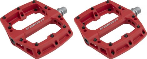 Paar Insight Red Nylon Flat Pedals