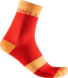 Castelli Velocissima 12 Red/Orange Women's Socks