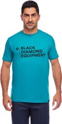 T-Shirt manches courtes Black Diamond Stacked Logo Homme Bleu
