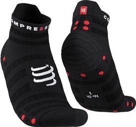 Pair of Compressport Pro Racing Socks v4.0 Ultralight Run Low Black