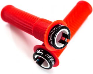 DMR DeathGrip Thin Grips with Flanges Red
