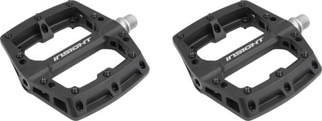 Pair of Insight Thermoplastic Flat Pedals Black