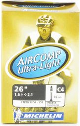 MICHELIN Chambre à air VTT C4 AIRCOMP Ultralight 26x1.5/2.20 Valve Presta 40mm