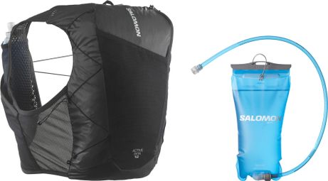 Salomon Active Skin 12 Borsa d'idratazione unisex + sacchetto d'acqua da 1,5 l Nero