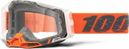 100% RACECRAFT 2-Maske | Orange | Klare Gläser