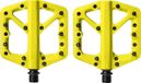 Pair of P dales Plates Crankbrothers STAMP 1 Yellow