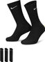 Nike Everyday Cushioned Unisex Black Socks (x3)