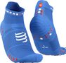 Pair of Compressport Pro Racing Socks v4.0 Run Low Blue / Pink Unisex