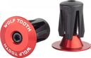 Embouts de Guidon Wolf Tooth Alloy Bar End Plugs Rouge