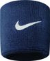 Muñequeras Nike Swoosh Azul (par)