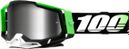 Máscara 100% Racecraft 2 Verde / Negro | Gafas Plata Espejo