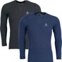 Odlo Active Warm 2 Pack Long Sleeve Shirts Black / Blue
