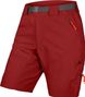 Pantalón corto rojo cayena Endura Hummvee II para mujer