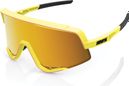 100% Glendale Soft Tact Wahsed Out Giallo Neon / Occhiali Fumé + Lenti Di Ricambio