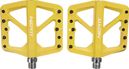 Neatt Composite Flat Pedals 5 Spikes Yellow