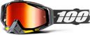 100% Racecraft Fortis Goggle Grey Frame Iridium Orange Lens