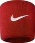Muñequeras Nike Swoosh rojo (par)